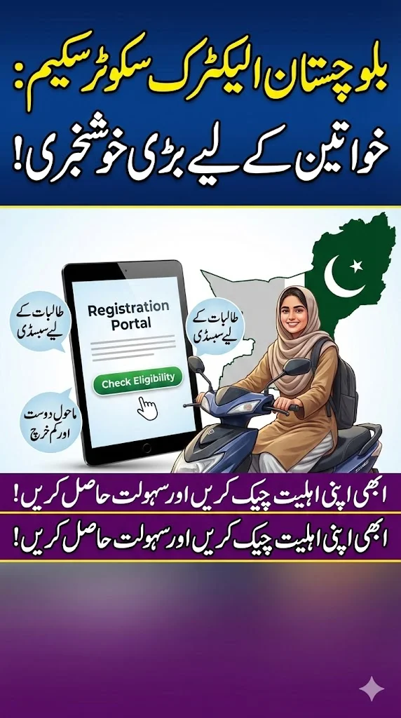 Balochistan Launches Subsidized Electric Scooter Scheme for Students and Women