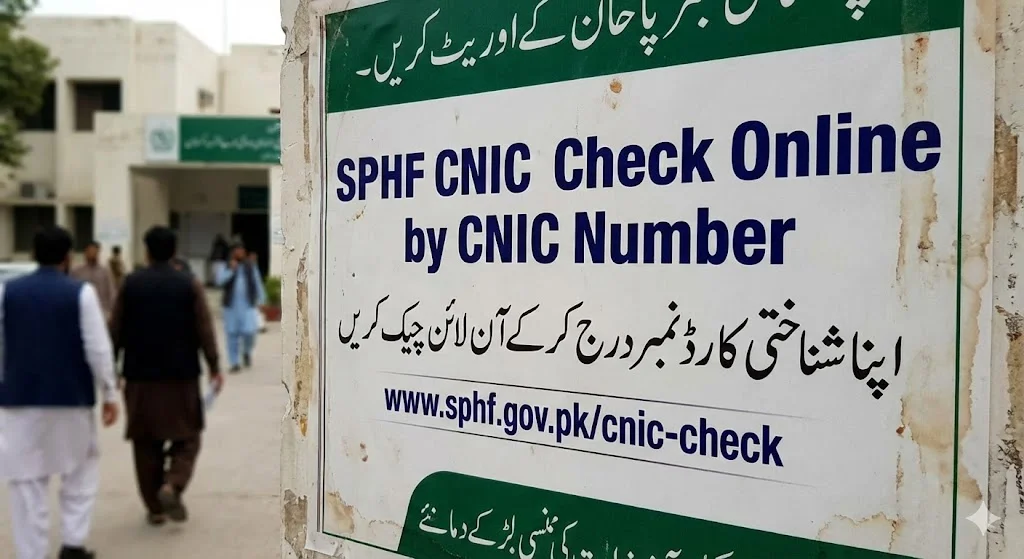 SPHF CNIC Check Online by CNIC Number