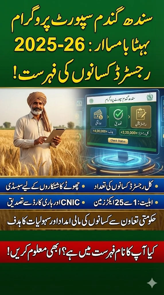 Sindh Wheat Growers Support Program 2026 List
