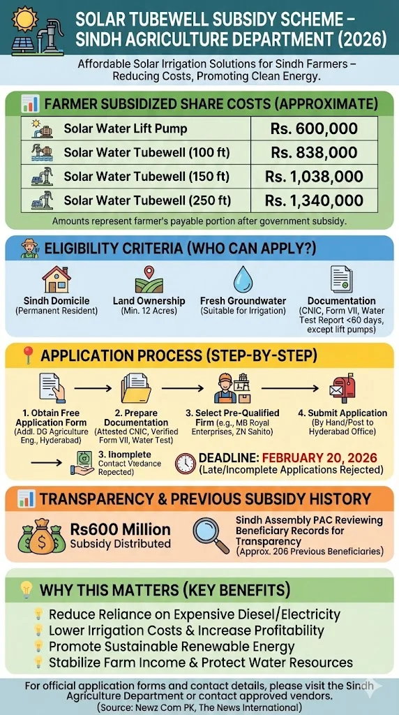 Solar Tubewell Subsidy Scheme In Sindh 2026